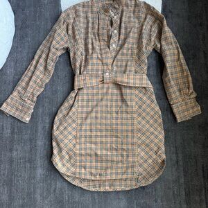 Burberry Plaid Button-Up Dress size 36